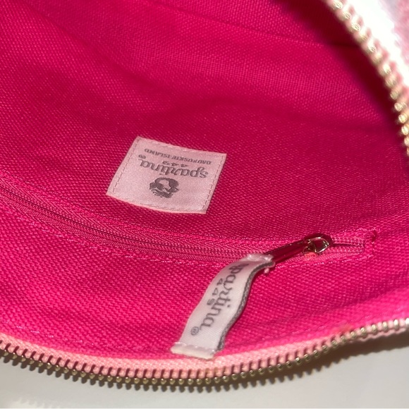 Spartina Carina Embroidered Flamingo Wristlet Pink & Cream NWT - Picture 10 of 15